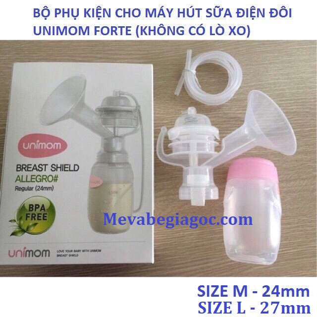 Bộ phụ kiện cho máy hút sữa điện đôi unimom forte pk nam2