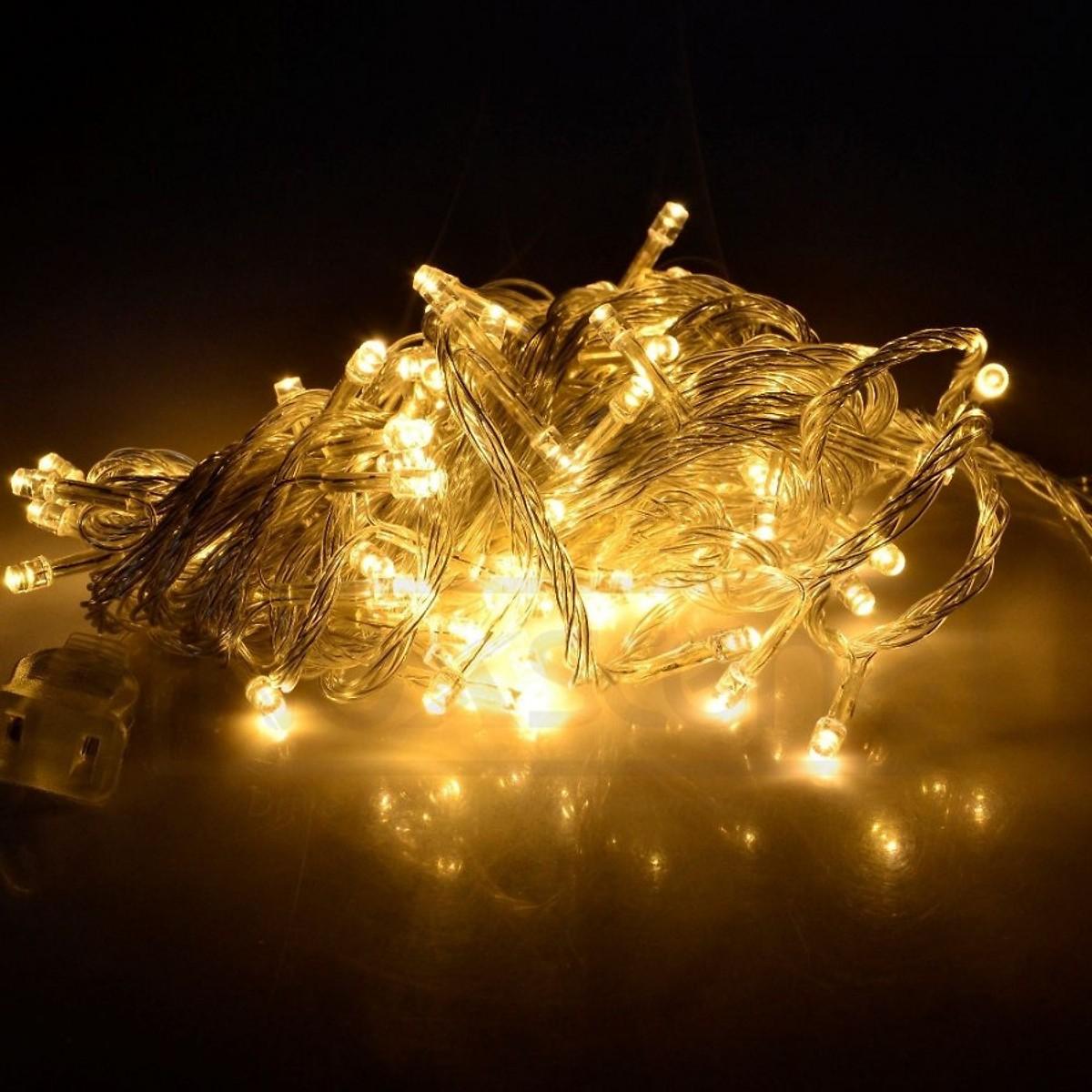 Đèn nháy trang trí led màu vàng 50 bóng