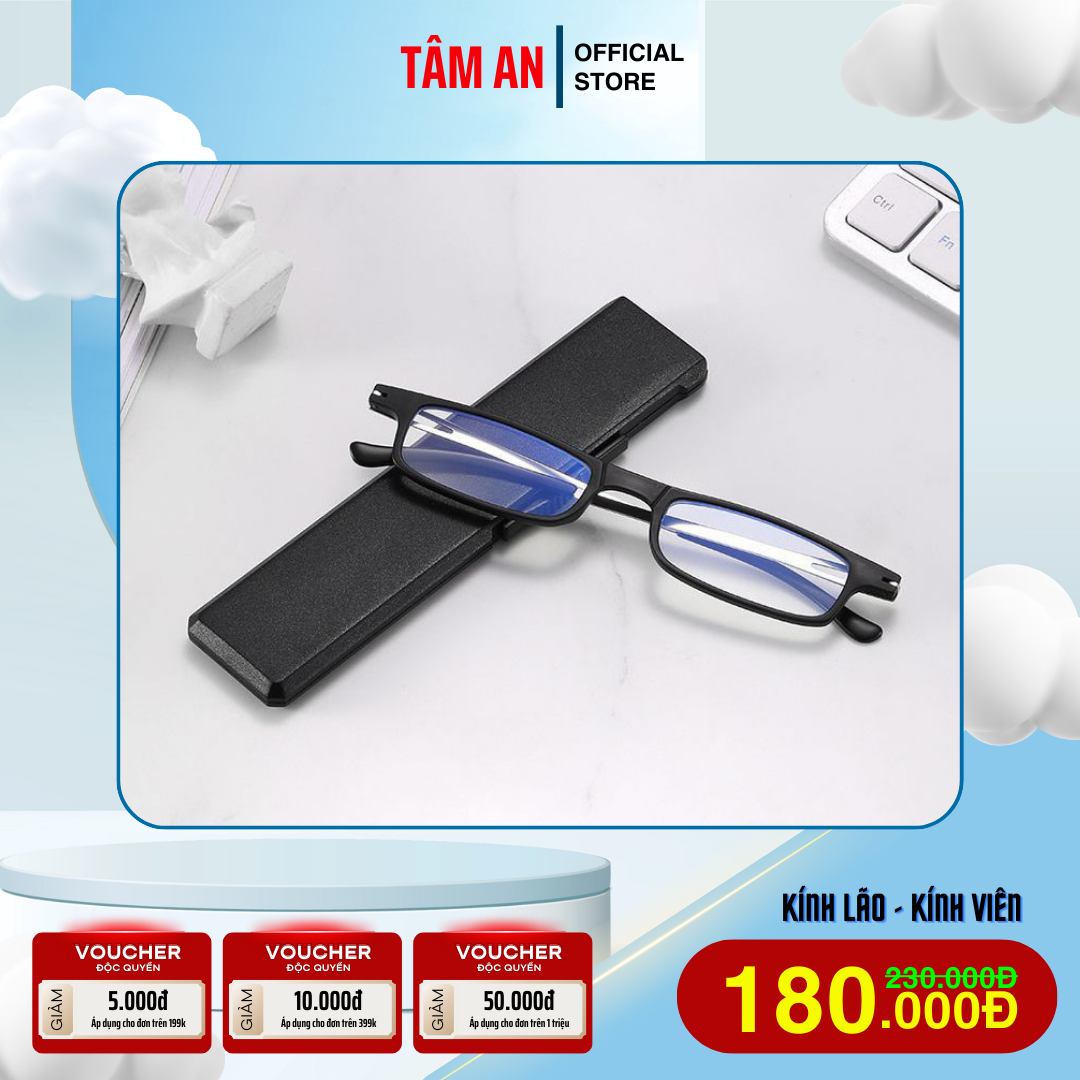 (Mã TA-900) Kính Lão Thị Đọc Sách Chống Ánh Sáng Xanh, Hộp Kính Dễ Dàng Mang Theo Dành Cho Người Trung Niên Và Người Già.