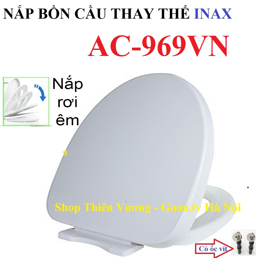 Nắp bồn cầu inax 969 inax ac-969vn, là nắp thay thế