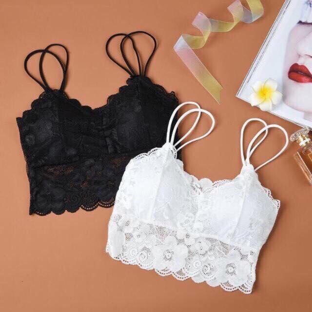 Áo bra ren hoa, áo ren nữ hai dây hàng đẹp [ shop cô cám ]
