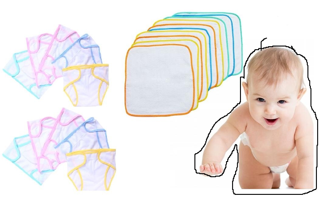 [HCM]Combo 10 tã vải sơ sinh chống thấm và 10 tã dán sơ sinh (doremon giấy)