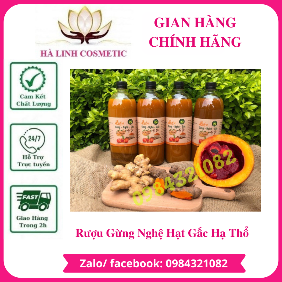 1 lít Ruou Gừng Nghệ Hạt gấc hạ thổ