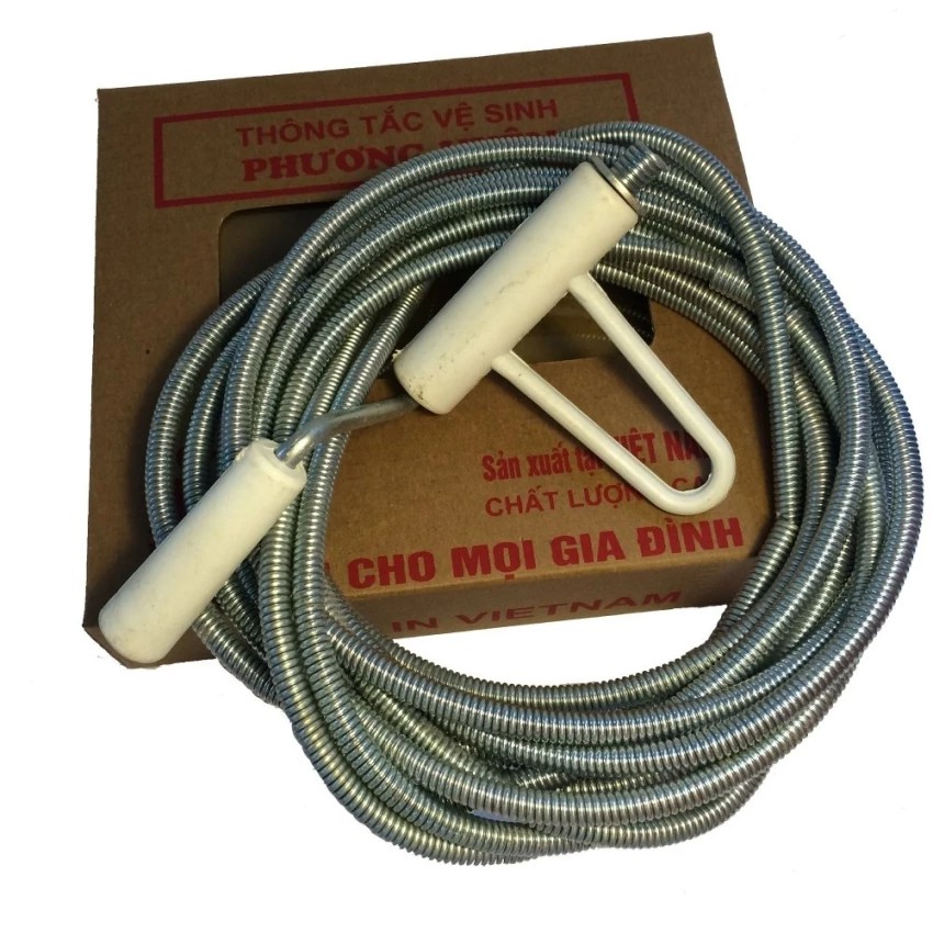 Dây thông cống 2m đến - 20m Thông tắc vệ sinh, dây thông cống lò xo, tiện dụng và được việc
