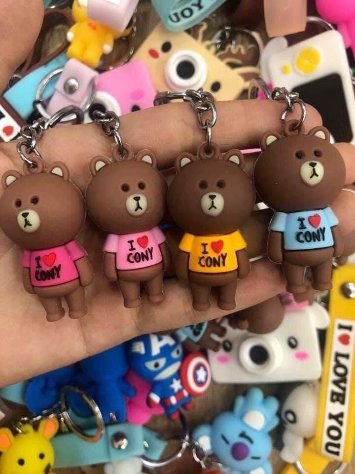 Móc treo chìa khóa, balo đẹp - Mẫu Gấu Brown đáng yêu (Giao mẫu ngẫu nhiên)