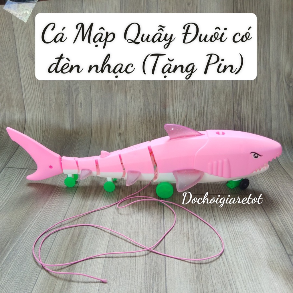 Đồ chơi cá heo, cá mập đèn quẫy đuôi vui nhộn vượt chướng ngại vật