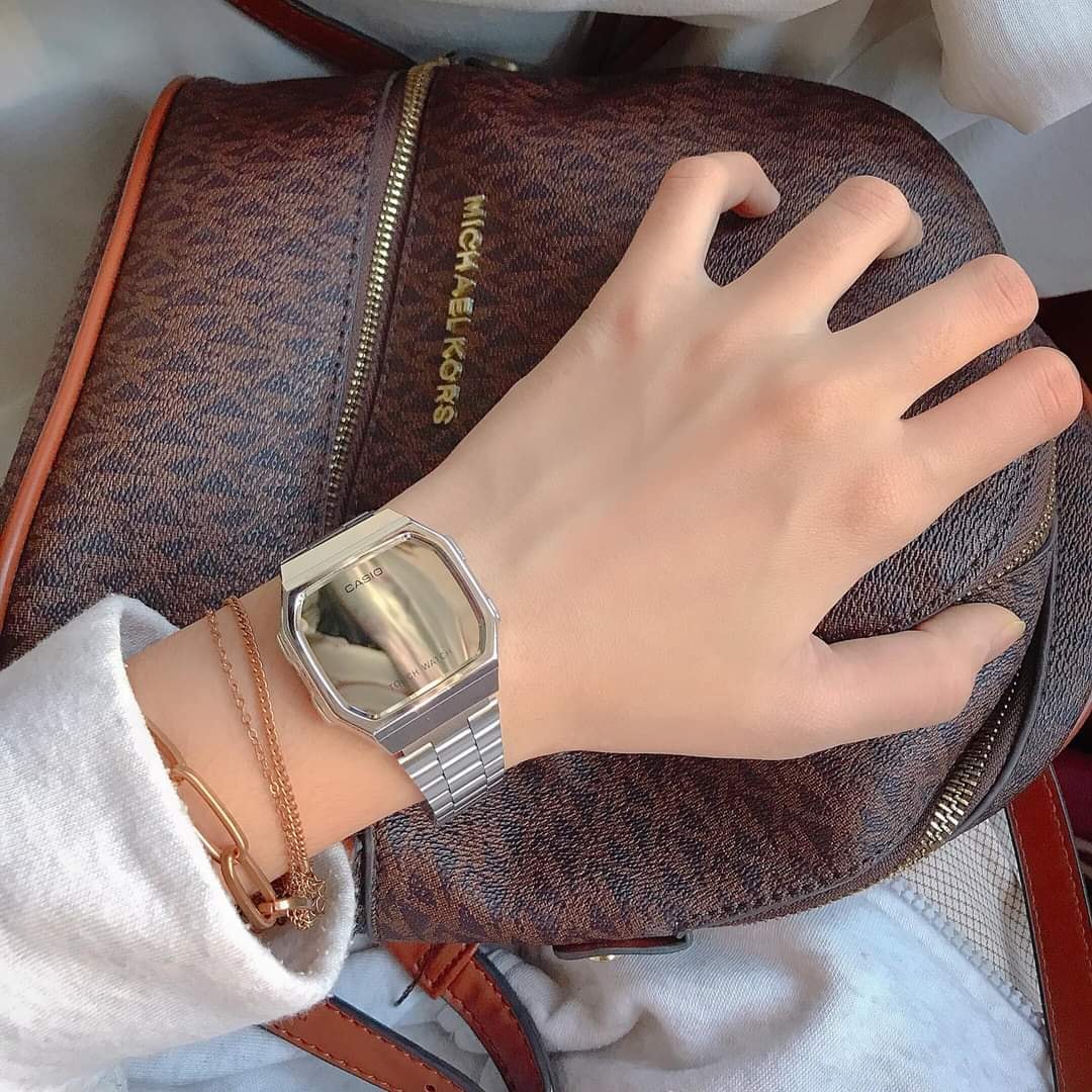 Đồng Hồ Nam Nữ Casio Cảm Ứng, Tráng Gương, Đèn Led,Thép Không Gỉ Không Phai Màu, Kiểu Dáng Sang Trọng