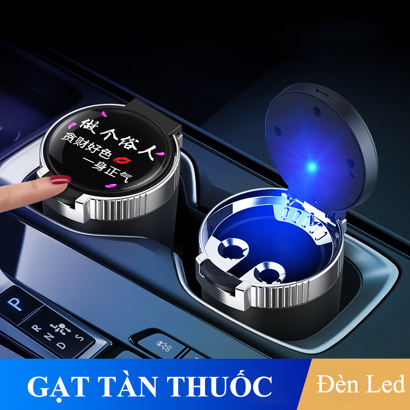 Gạt tàn thuốc lá trên xe ô tô MYT Hộp đựng thuốc lá trên ô tô có đèn led Cốc gạt tàn thuốc lá trên xe hơi