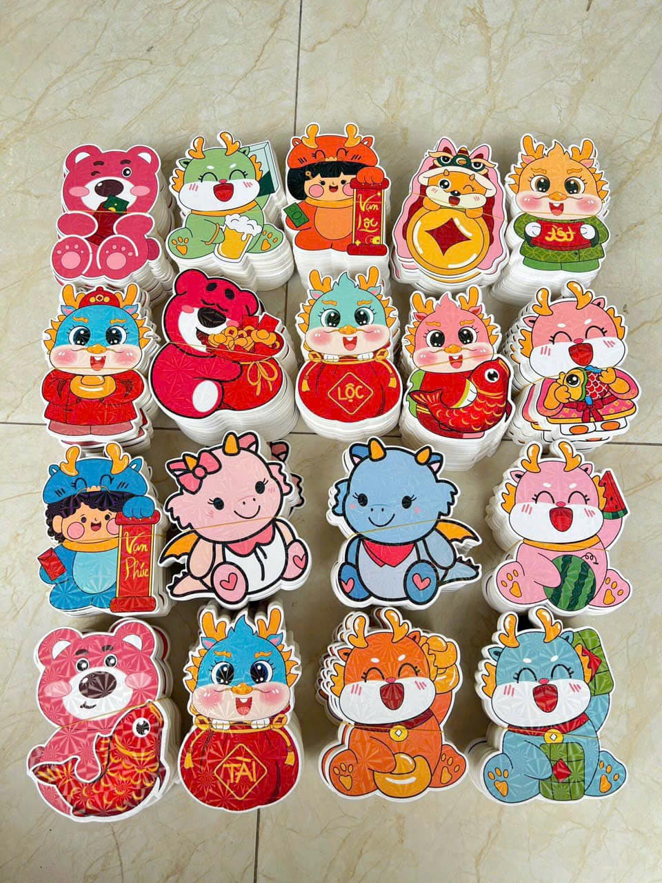 Sét 10 lì xì chibi 2020 đủ mẫu