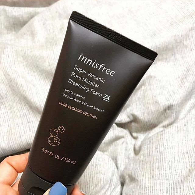 [HCM]Sửa rửa mặt se khít lỗ chân lông innisfree Super Volcanic Pore Micellar Cleansing Foam 2X 150ml