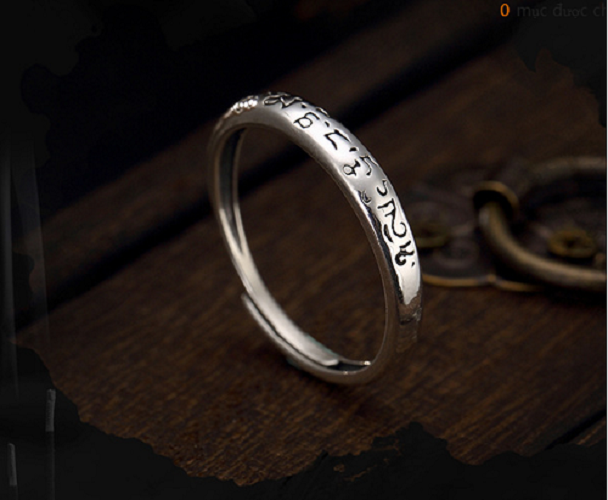 [HCM]NHẪN KHẮC OM MANI PADME HUM TIẾNG PHẠN - NH233