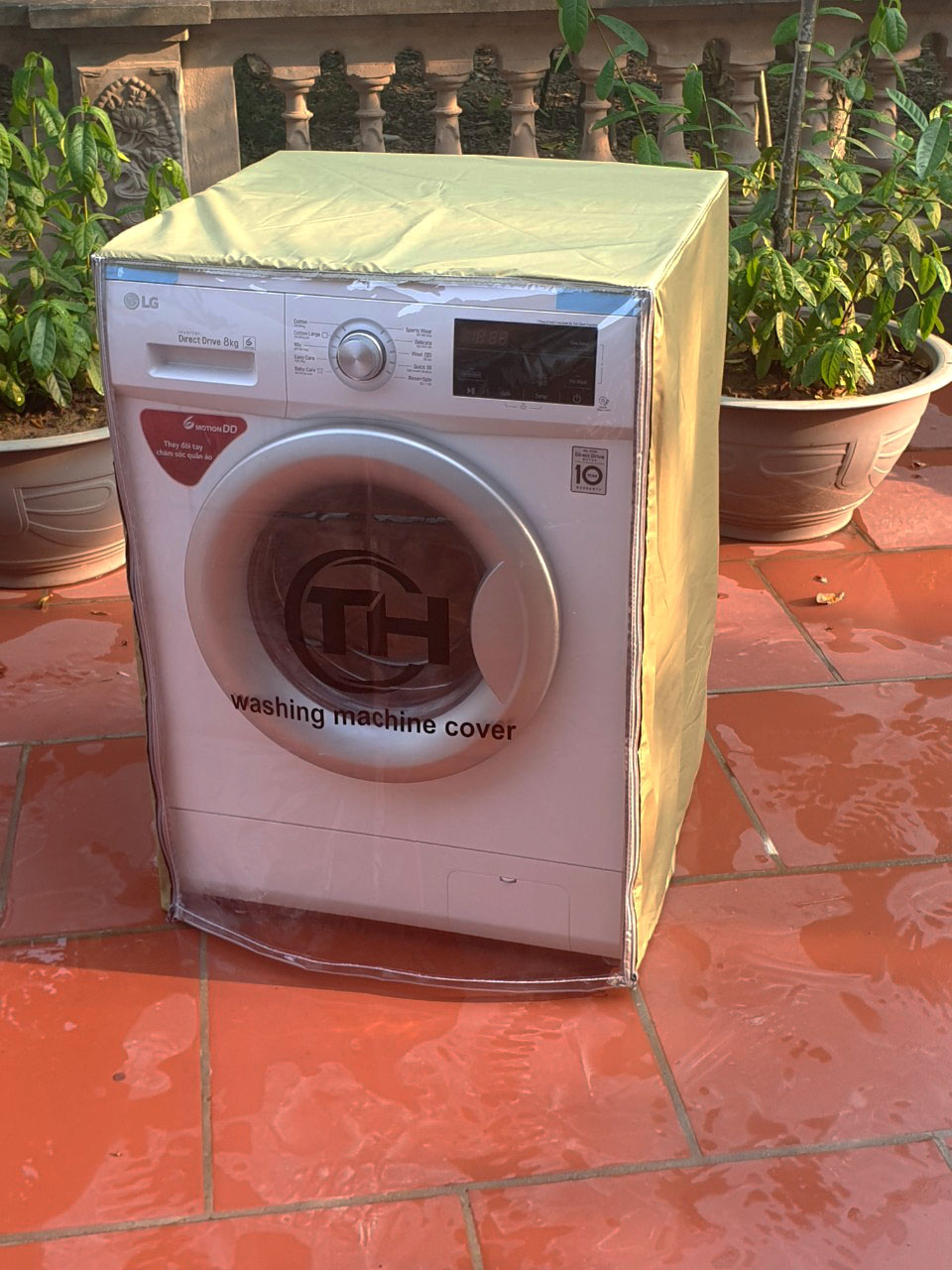 Áo trùm máy giặt cửa ngang  vải dù