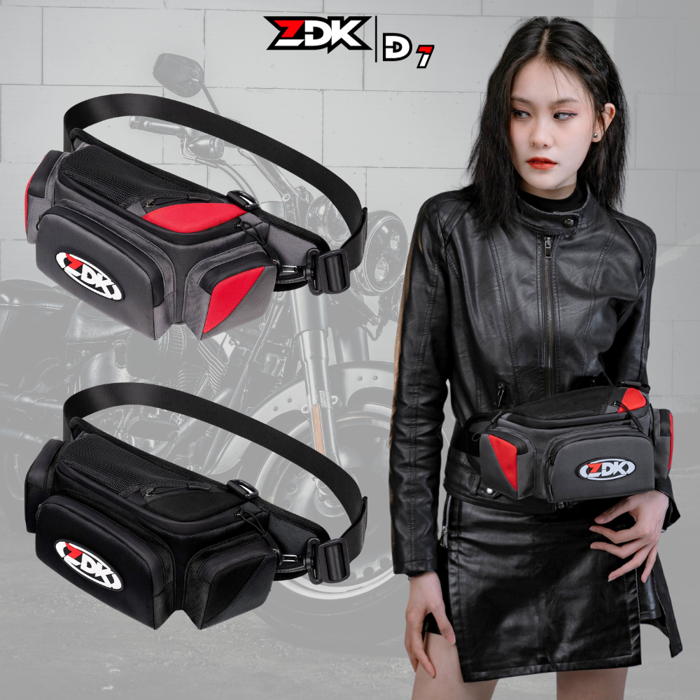 Túi đeo hông chạy moto cao cấp ZDK D7 túi đa năng đeo chéo đeo bụng nhiều ngăn