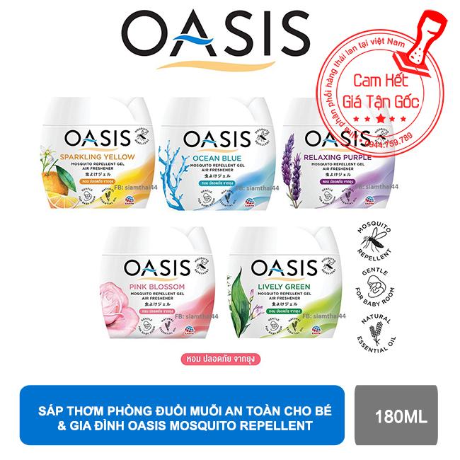 Sáp thơm phòng, đuổi muỗi an toàn cho bé & gia đình oasis mosquito repellent 180g - thái lan