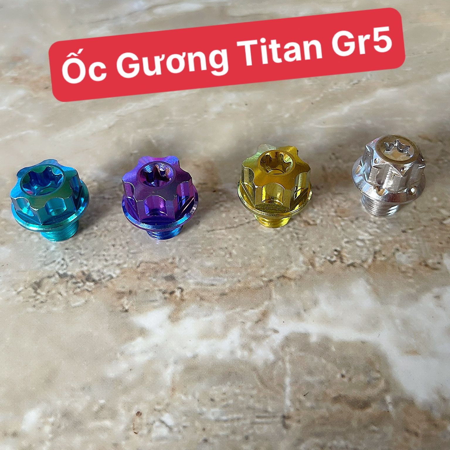 ỐC TITAN GR5 10LY1 ĐẦU SALAYA GẮN CHÂN GƯƠNG CÁC LOẠI XE