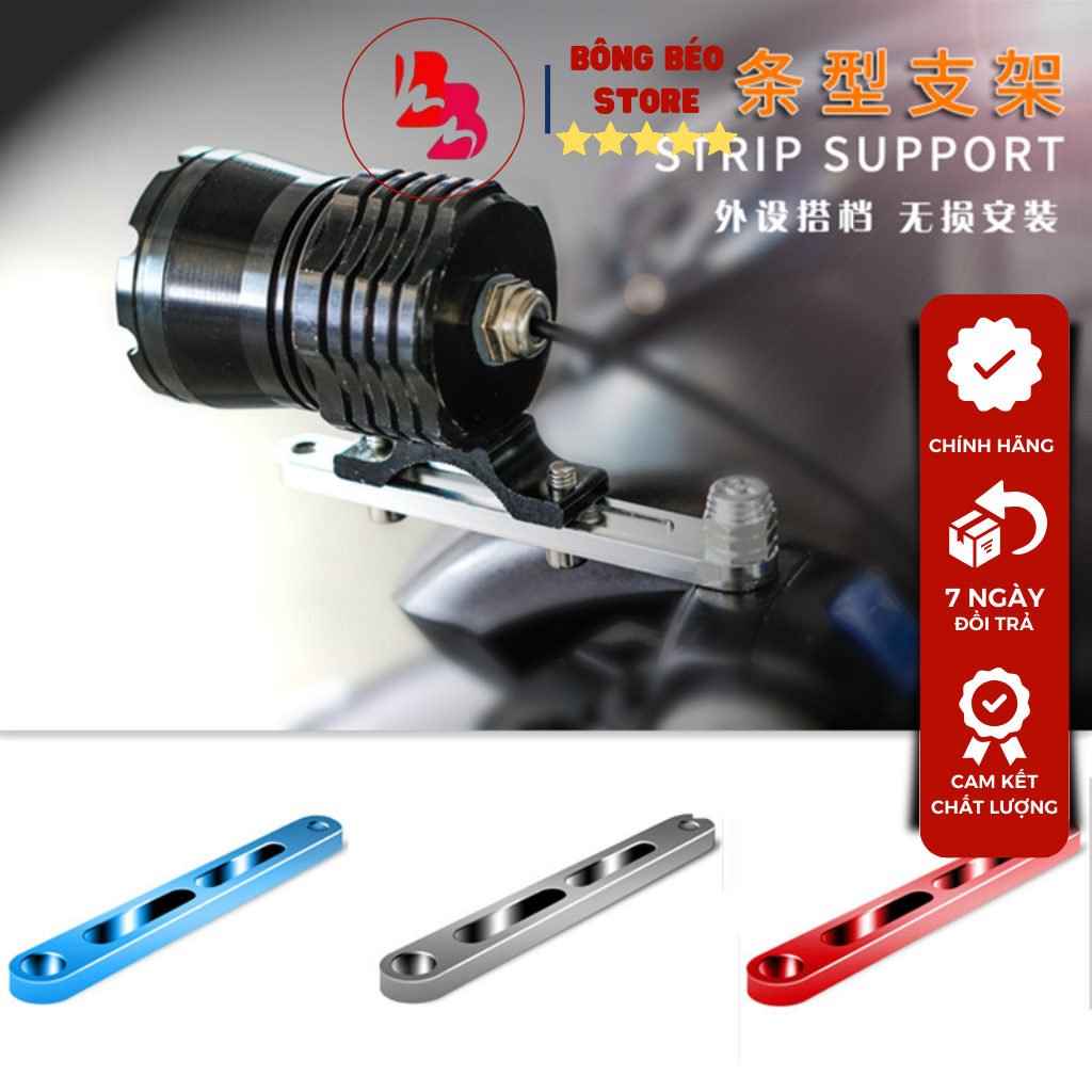 Pat gắn đèn trợ sáng chất liệu nhôm cnc ,gắn chân gương xe máy, pat gắn phụ kiện xe máy