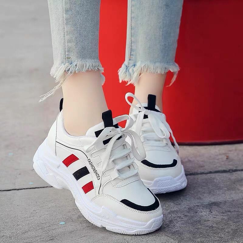 Giày thể thao nữ snaker fashiioon nữ đế độn 5p kiểu dáng hàn quốc