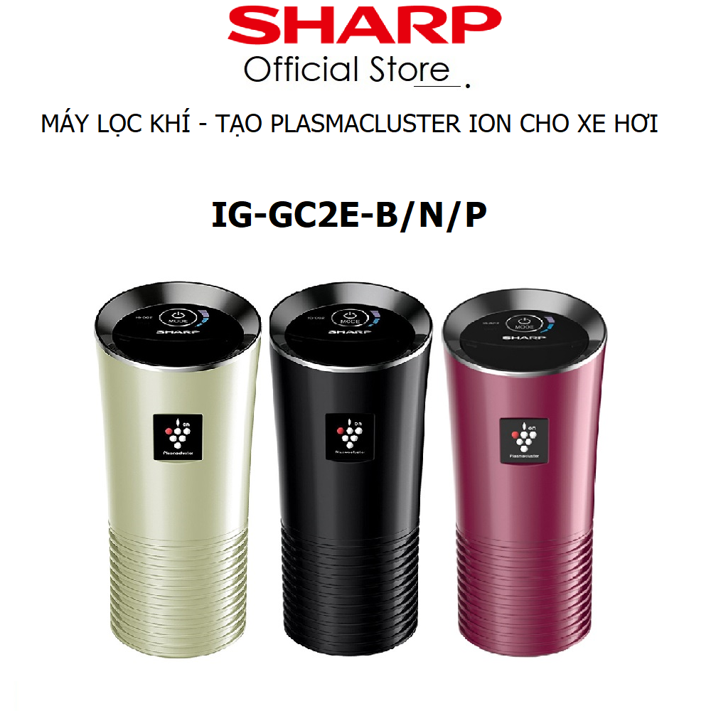 Máy lọc không khí xe hơi Sharp IG-GC2E Tạo ion plasmacluster Khử mùi chống say xe  - Bảo hành 12 tháng