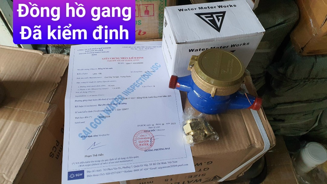 Đồng hồ nước gang, nhựa phù hợp lắp nhà trọ
