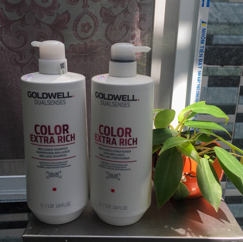 [HCM]Dầu gội xả giữ màu tóc mhuộm Goldwell Dualsenses Color Extra Rich Repair Shampoo Đức( 2x1000ML)