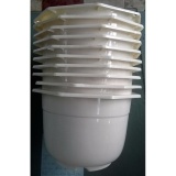 10 chậu treo trồng hoa cây cảnh bằng nhựa kèm dây treo (màu trắng)