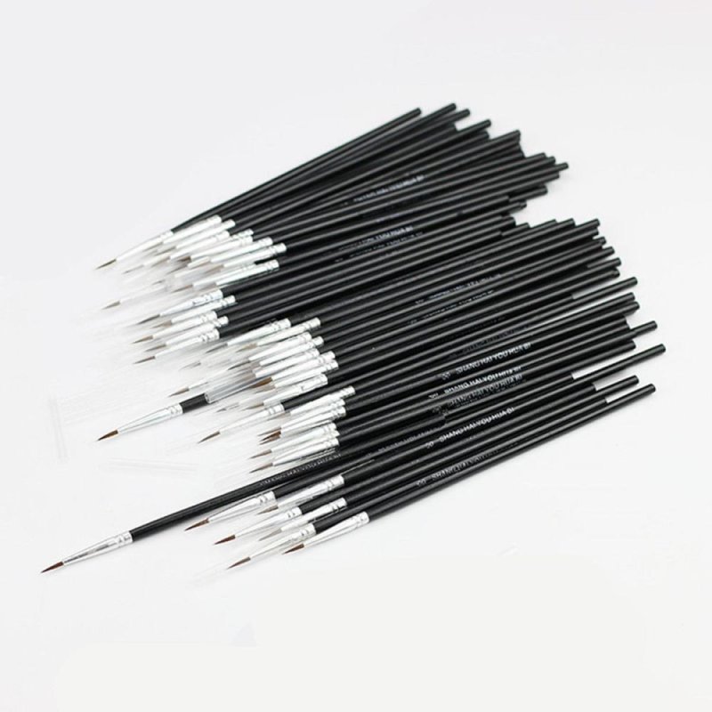 Mua 100Pcs Artist Draw Brush Round Handle Hook Line Detail Art Watercolor Paint Set