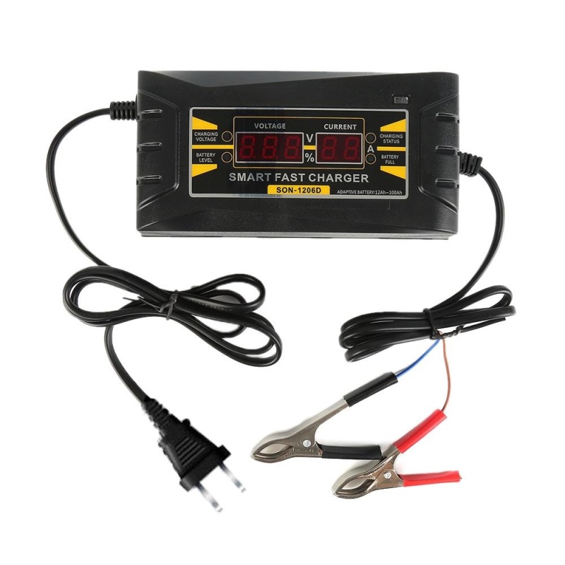 12V 6A Full Automatic Smart Fast Battery Charger For Car/ Motorcycle EUPlug - intl
