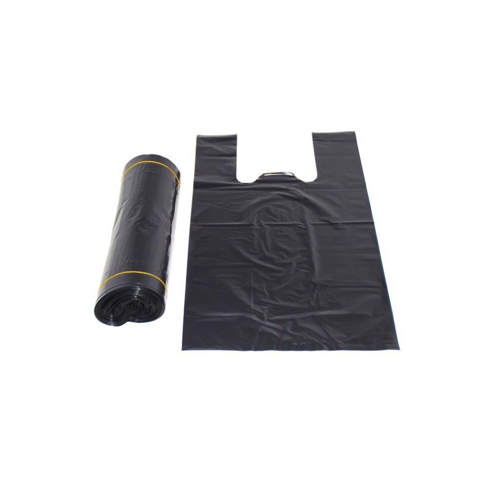 1kg Túi nylon đen có quai loại 20kg đựng rác, đóng hàng