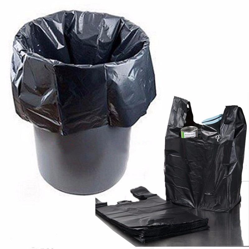 1kg Túi nylon đen có quai loại 5kg đựng rác, đóng hàng