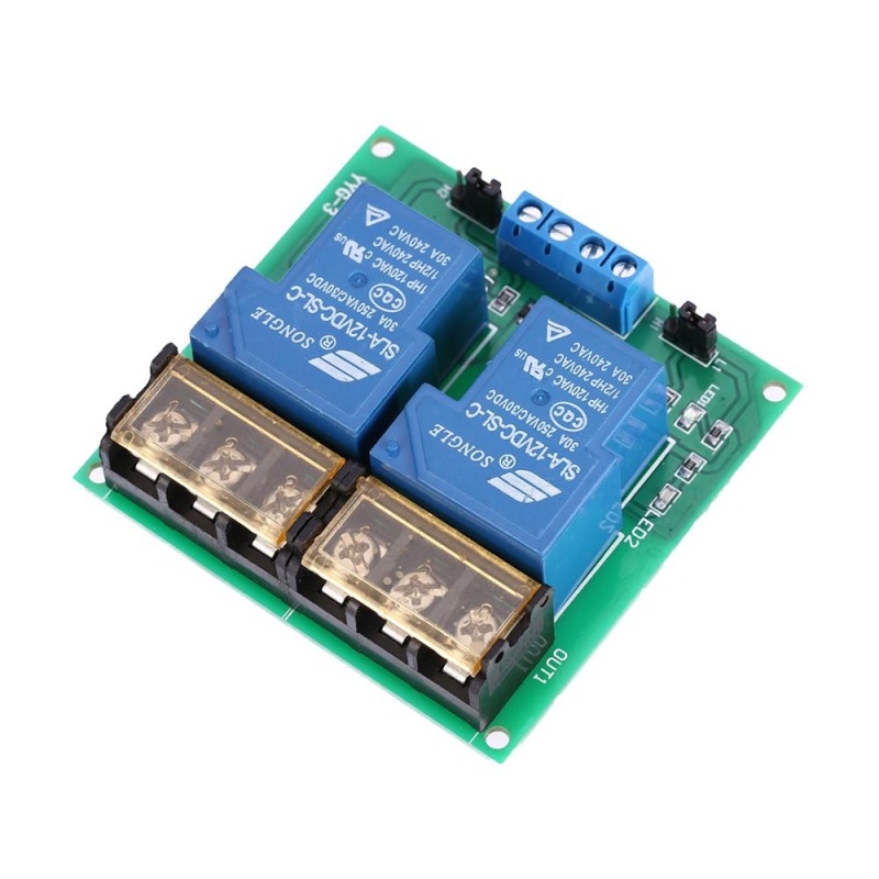 Bảng giá Mua 2-Channel DC 12V 30A Relay Board Module Optocoupler Isolation High/Low Trigger - intl