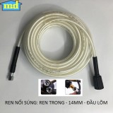 20m Ống dây rửa xe cho máy bơm xịt áp lực cao_Ren trong 14mm-Đầu lõm