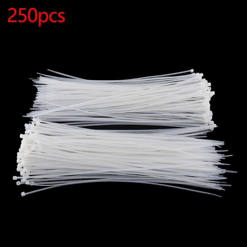 Bảng giá Mua 250pcs 4 x 300mm Self-locking Plastic Nylon Cable Ties for Bundling Wires - intl