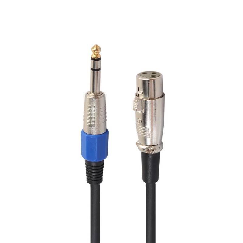 Bảng giá 3P XLR Female To 6.35mm Mono Male Plug Audio Cable Microphone Adapter Cable 5M - intl