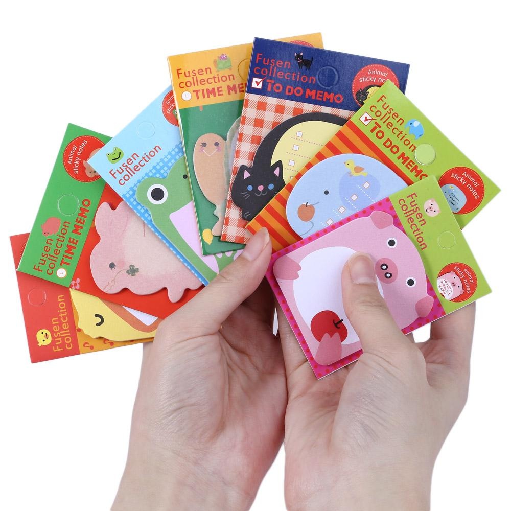 3Pcs ZOO Animal Park Sticky Paper Memo Pad Sticker (Colormix) -