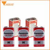5 viên pin panasonic 9v cacbon, pin vuông 6f22dt/1s