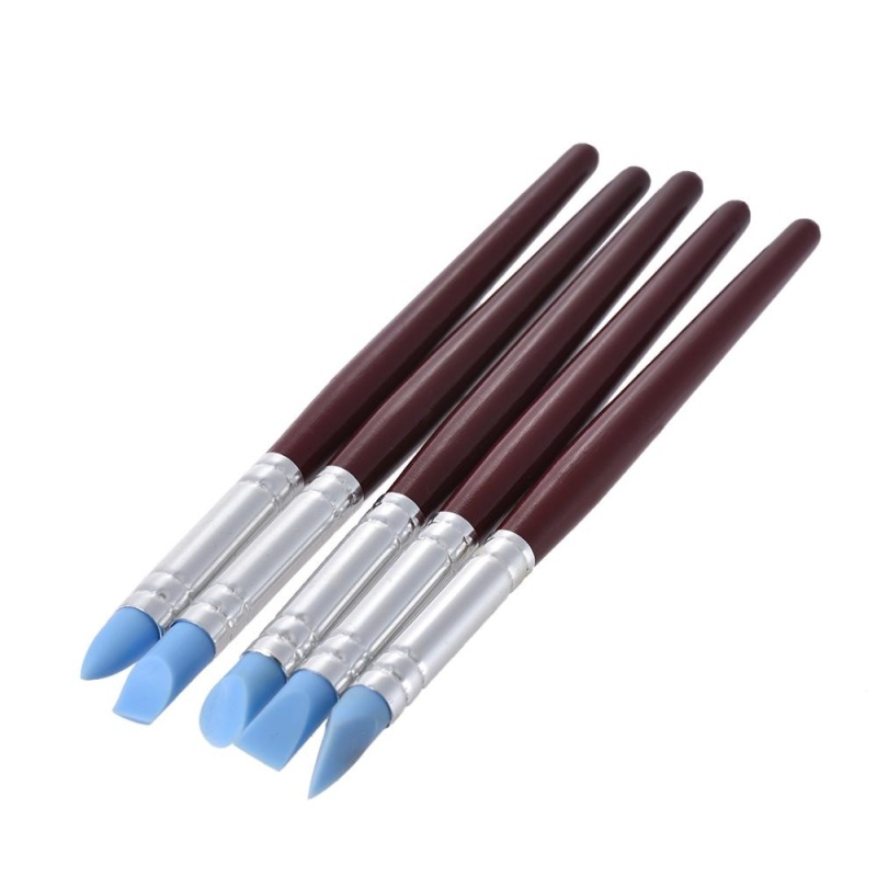 Mua 5pcs Rubber Tip Paint Brushes Clay Tools for Sculpture Pottery Color Shaping Blending Drawing Modeling Remove Fingerprints - intl