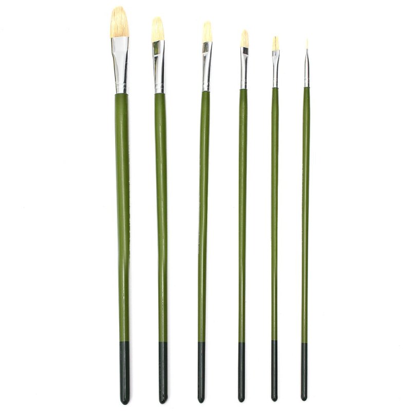 Mua 6X Bristle Hog Hair Artist Paint Brushes Green Birch HandleArt
Brush Oil Paint - intl