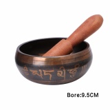 Bát hát phật giáo tây tạng 9.5cm luân xa đồng rèn tay yoga quà tặng thiền định-quốc tế