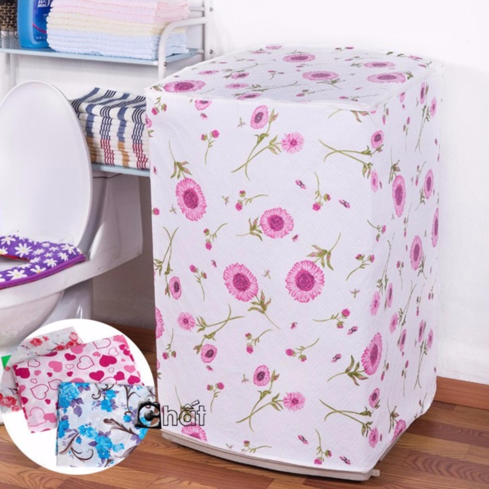 Áo trùm máy giặt chống thấm loại dày dùng cho máy cửa trên 55x58x87 cm ( Ngẫu nhiên)