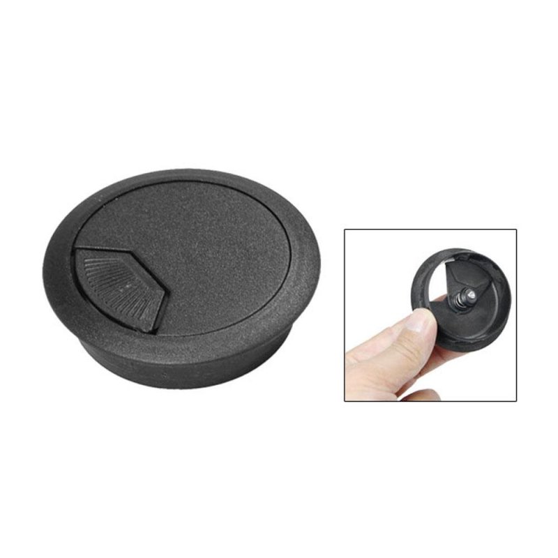 Bảng giá Mua aortop PC Desk Flip Top Plastic Grommet Cable Hole Cover
(Black,5cm) - intl