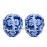 Bát ăn cơm Bát Tràng - Bộ 6 bát - Vẽ hoa sen