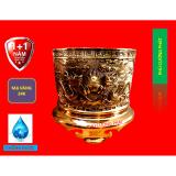 Bát Hương 14 đúc đồng mạ vàng Phú Cường Phát - Đường kính 14cm nặng 1.2kg - Đồ thờ phụng cao cấp bằng đồng liên doanh Đài Loan