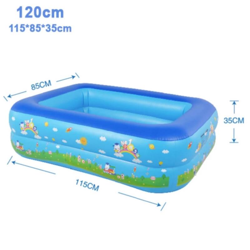 Bể bơi phao 2 tầng cho bé size 115x85x35cm - Mẫu mới 2017 (Xanh dương)