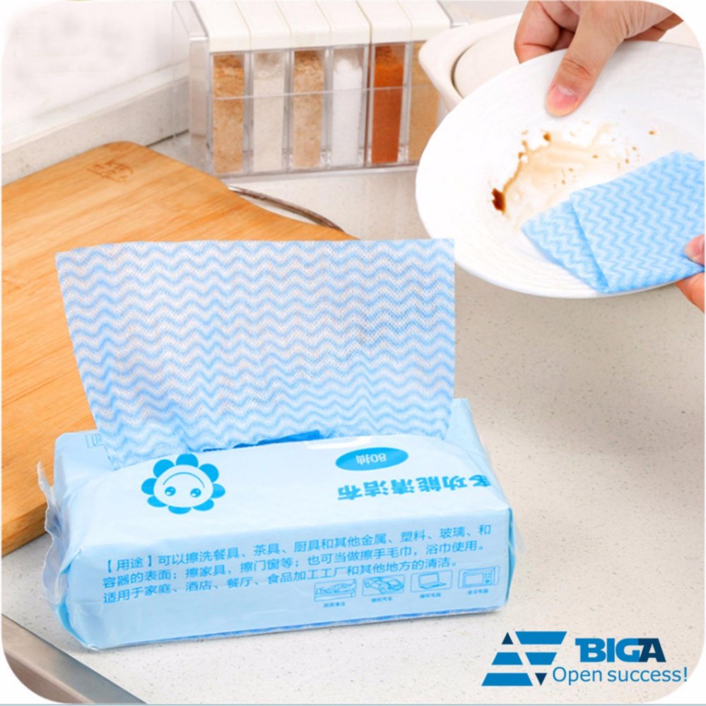 Bịch khăn lau đa năng 1 lần 80 khăn 20x20cm us04557