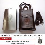 Bình đựng rượu Inox CCCP 304 dung tích 5 lít tặng kèm phễu rót