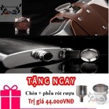 Bình đựng rượu inox CCCP bao da 1,5 lít loại dày 0,6 mm kèm bao da (Bạc)