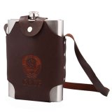 Bình đựng rượu Inox và bao da 1L