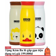 Bình giữ nhiệt hàn quốc cao cấp dung tích 500ml duck chodeal24h + tặng kèm balo du lịch gấp gọn