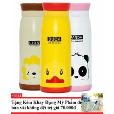 Bình giữ nhiệt hàn quốc cao cấp dung tích 500ml duck chodeal24h + tặng kèm khay đựng mỹ phẩm để bàn