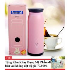 Bình giữ nhiệt hàn quốc cao cấp dung tích 500ml rabbite chodeal24h + tặng kèm khay đựng mỹ phẩm để bàn